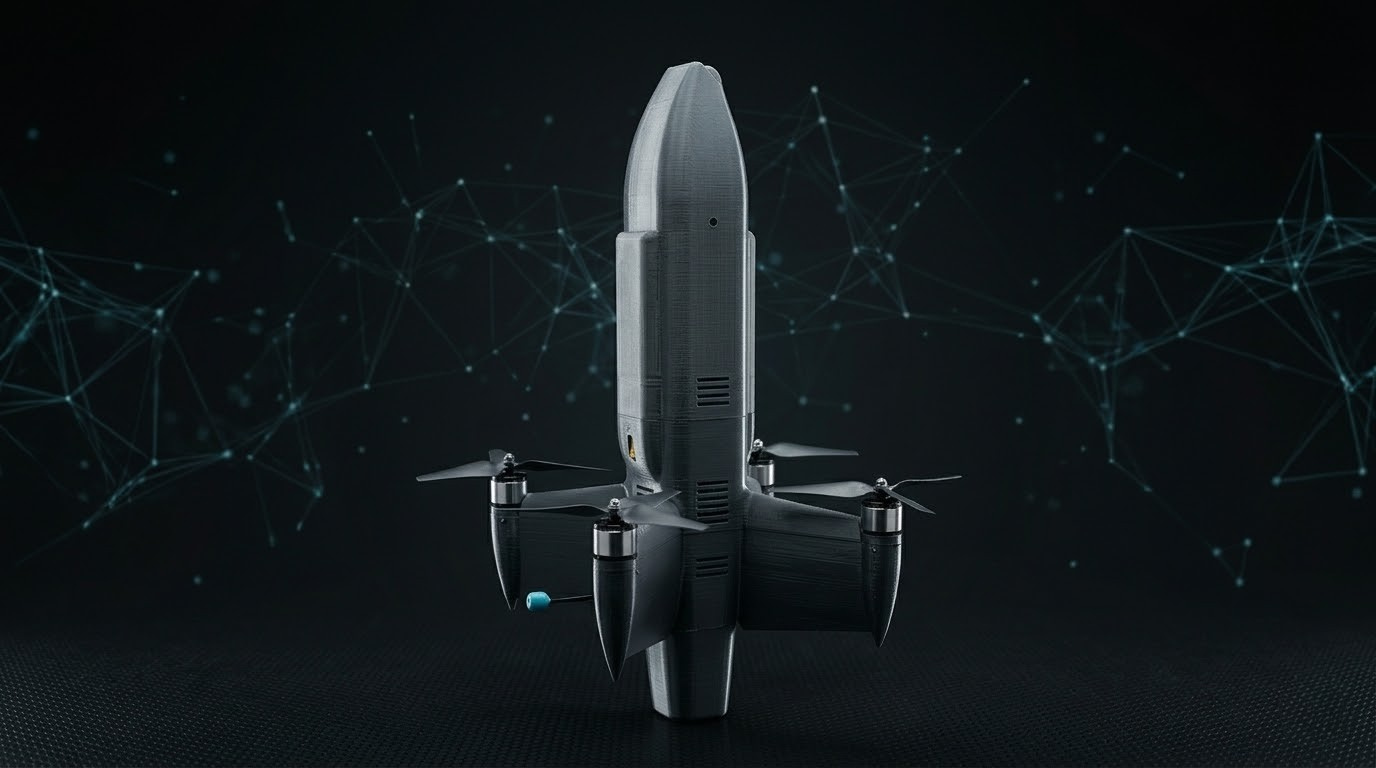 AeroSentra Interceptor drone overhead view